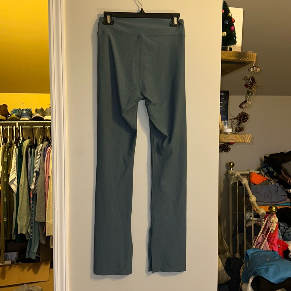 Old Navy Medium Blue Ribbed Powersoft Split Pants - image 3